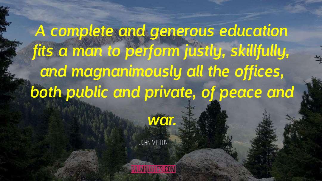 Peace And War quotes by John Milton