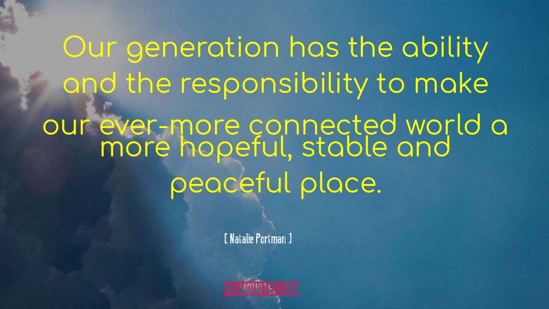 Peace And Youth quotes by Natalie Portman