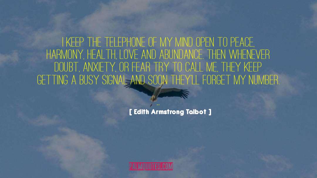 Peace Harmony quotes by Edith Armstrong Talbot