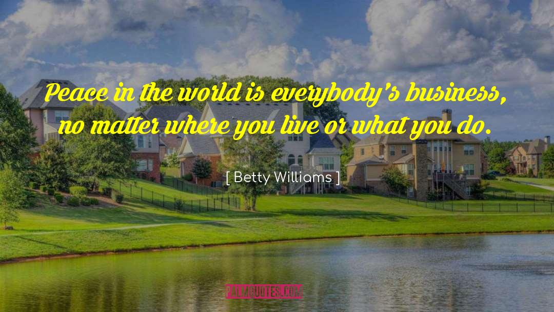 Peace In The World quotes by Betty Williams
