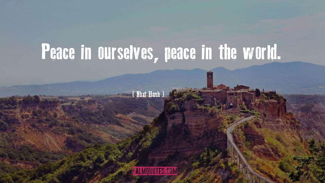 Peace In The World quotes by Nhat Hanh