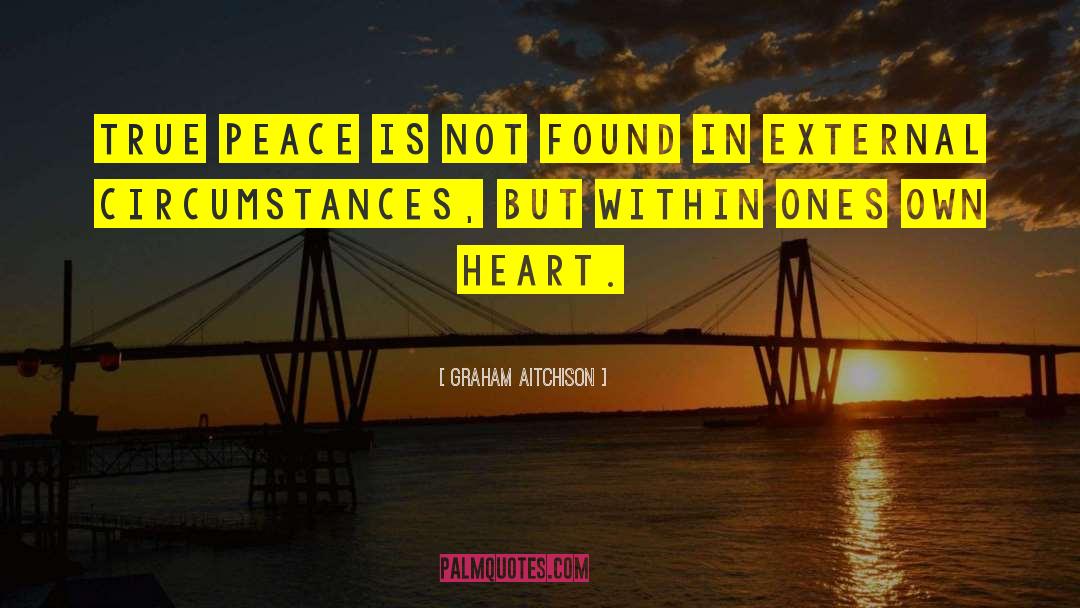Peace Is Not Exciting quotes by Graham Aitchison
