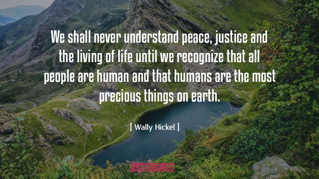 Peace Justice quotes by Wally Hickel