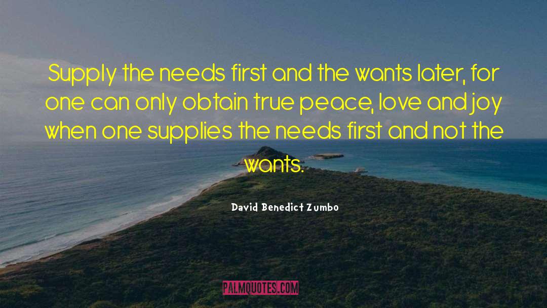 Peace Love quotes by David Benedict Zumbo