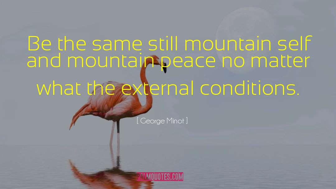 Peace Mountain quotes by George Minot