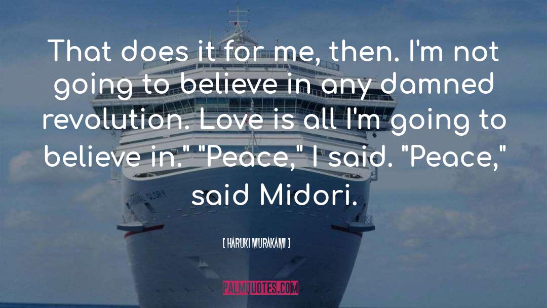 Peace Movement quotes by Haruki Murakami