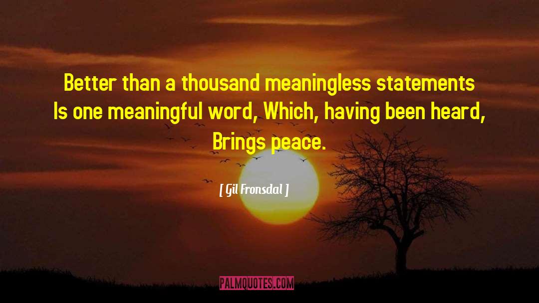 Peace Nourishes quotes by Gil Fronsdal