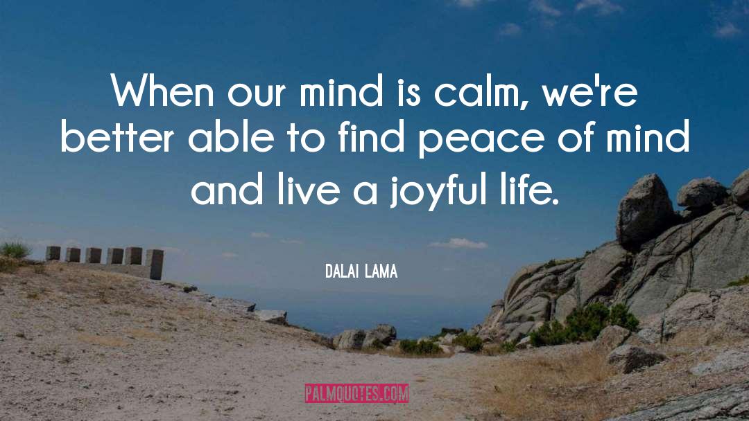 Peace Of Mind quotes by Dalai Lama