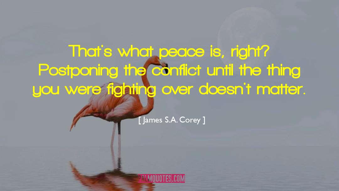 Peace Politics quotes by James S.A. Corey
