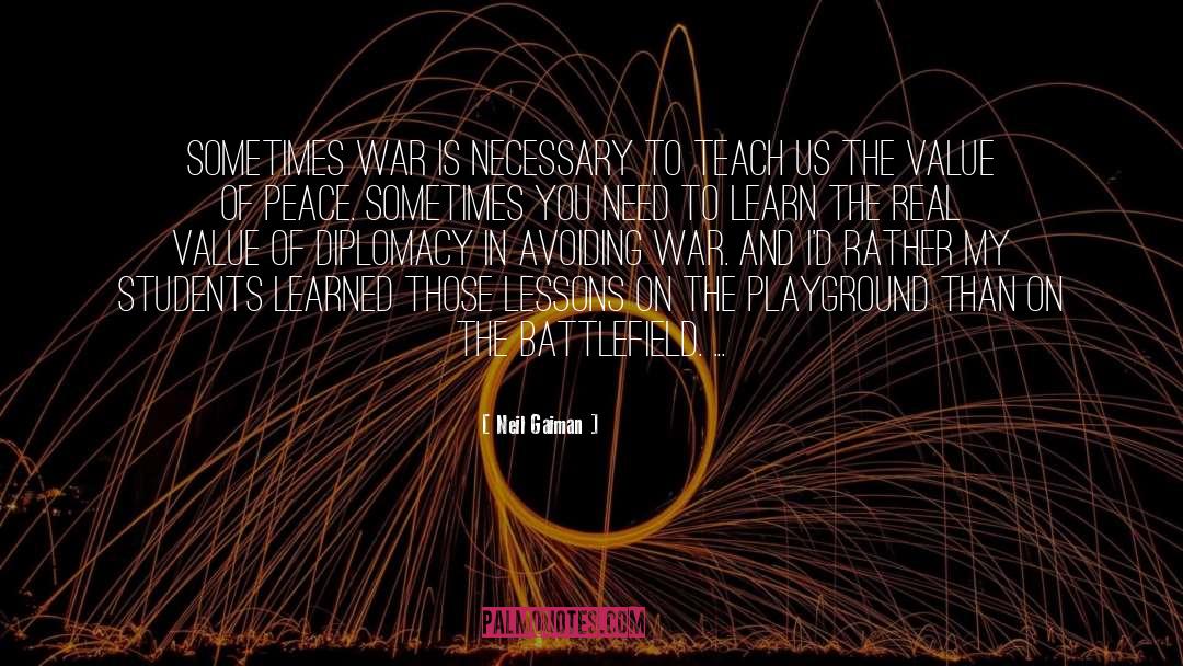 Peace War quotes by Neil Gaiman