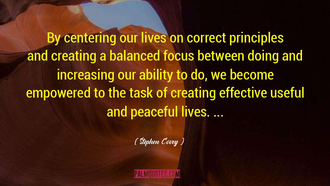 Peaceful Life quotes by Stephen Covey