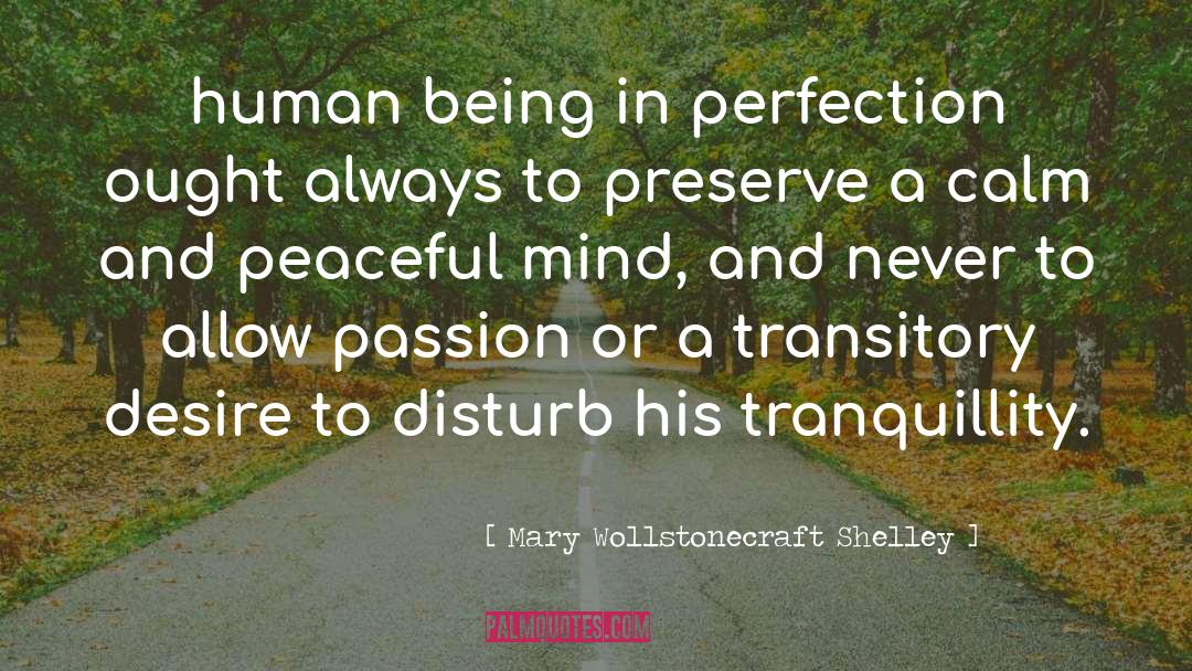 Peaceful Mind quotes by Mary Wollstonecraft Shelley