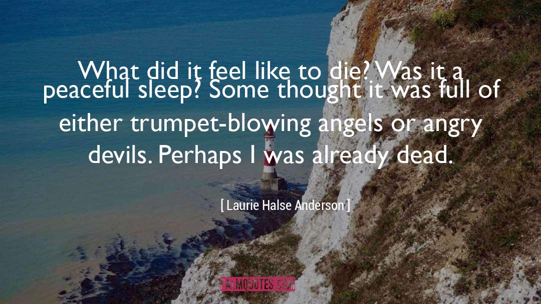 Peaceful Sleep quotes by Laurie Halse Anderson