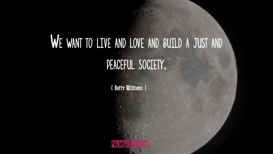 Peaceful Society quotes by Betty Williams