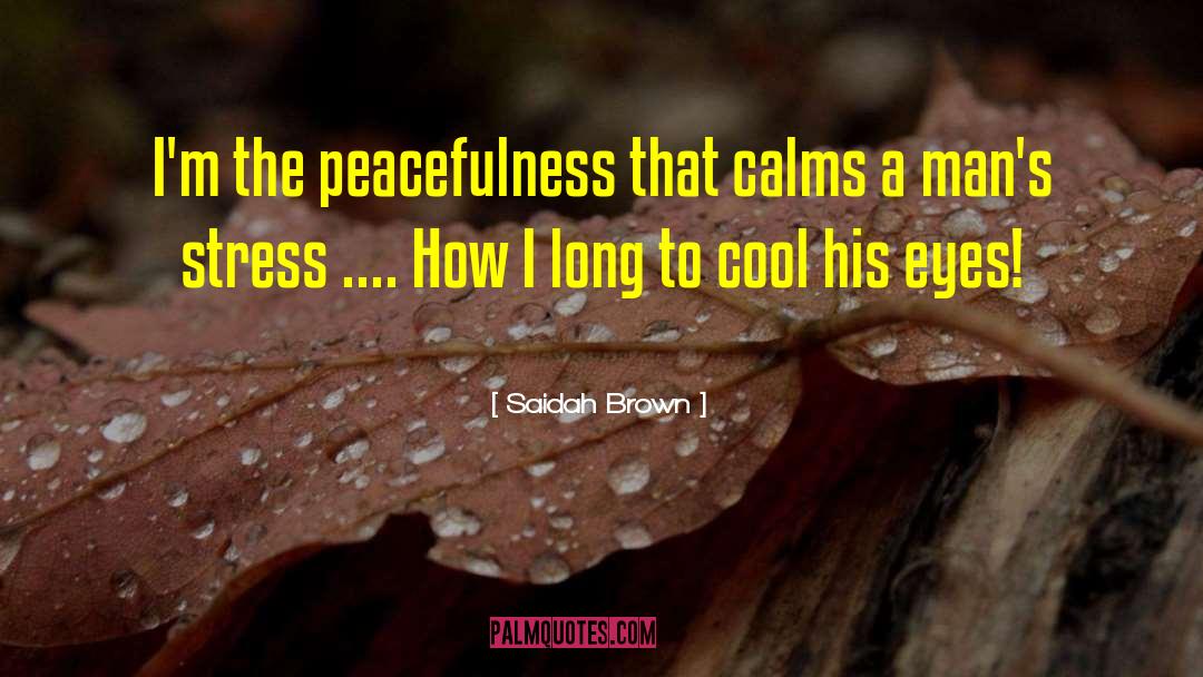 Peacefulness quotes by Saidah Brown