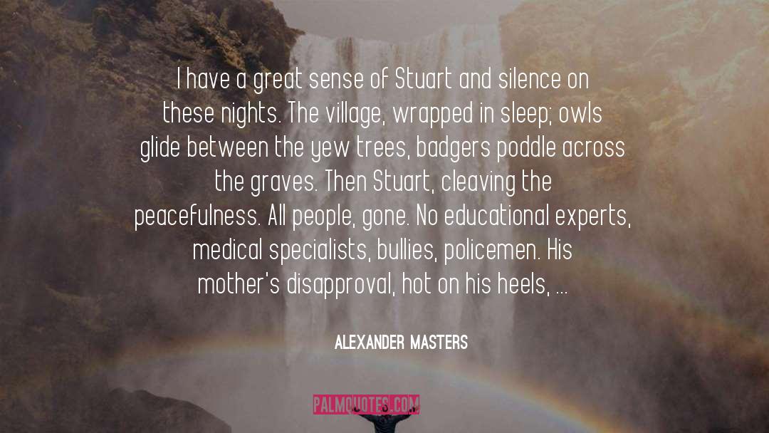 Peacefulness quotes by Alexander Masters