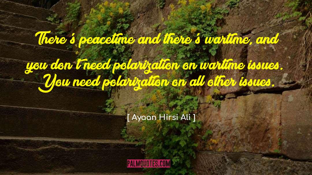 Peacetime quotes by Ayaan Hirsi Ali