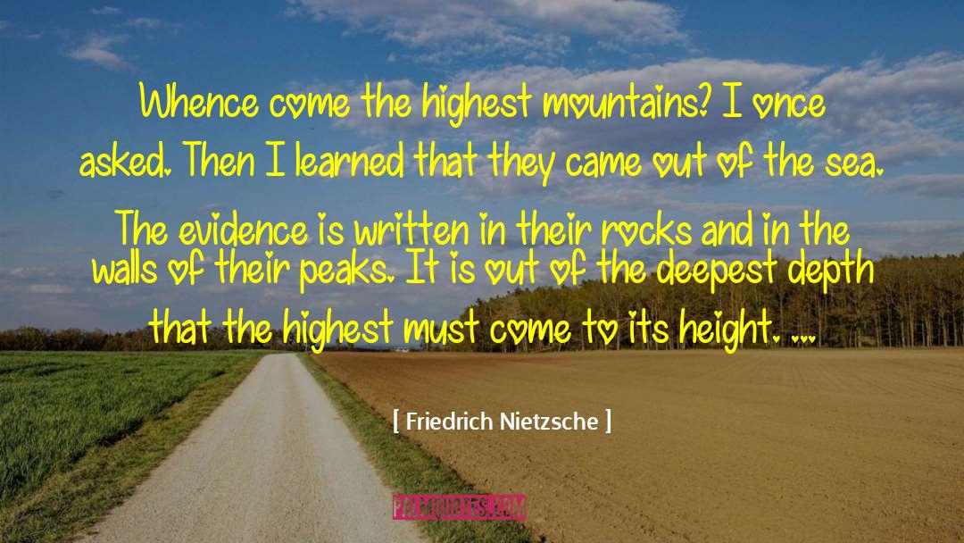 Peaks And Valleys quotes by Friedrich Nietzsche