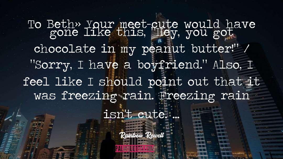 Peanut Butter quotes by Rainbow Rowell