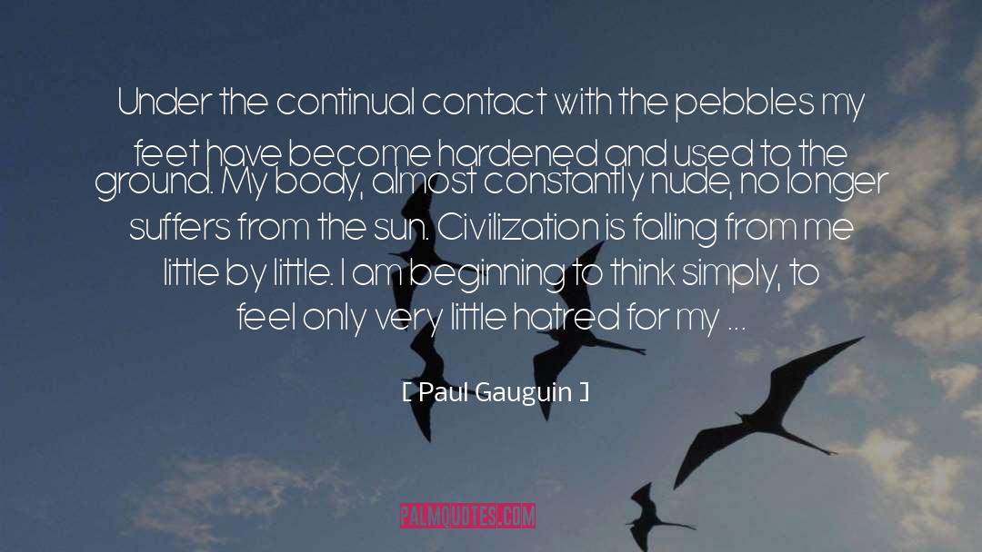 Pebbles quotes by Paul Gauguin