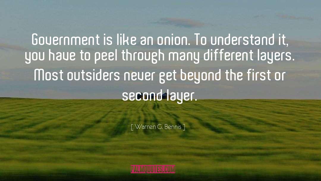 Peeling An Onion quotes by Warren G. Bennis