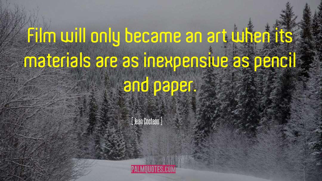Pencil quotes by Jean Cocteau