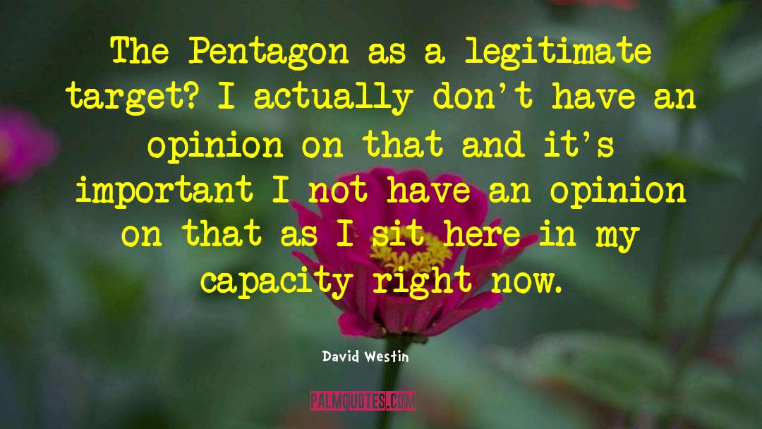 Pentagon quotes by David Westin
