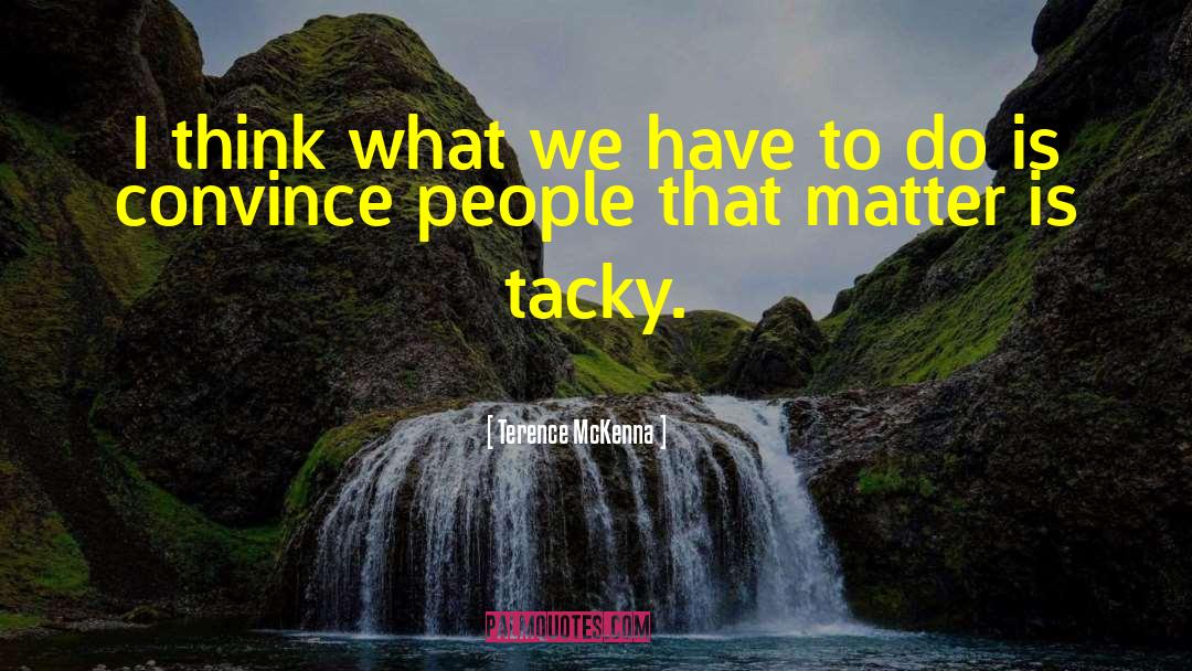 People Matter quotes by Terence McKenna