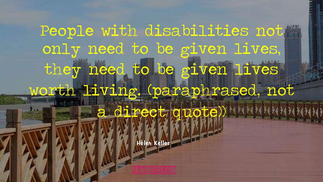 People With Disabilities quotes by Helen Keller