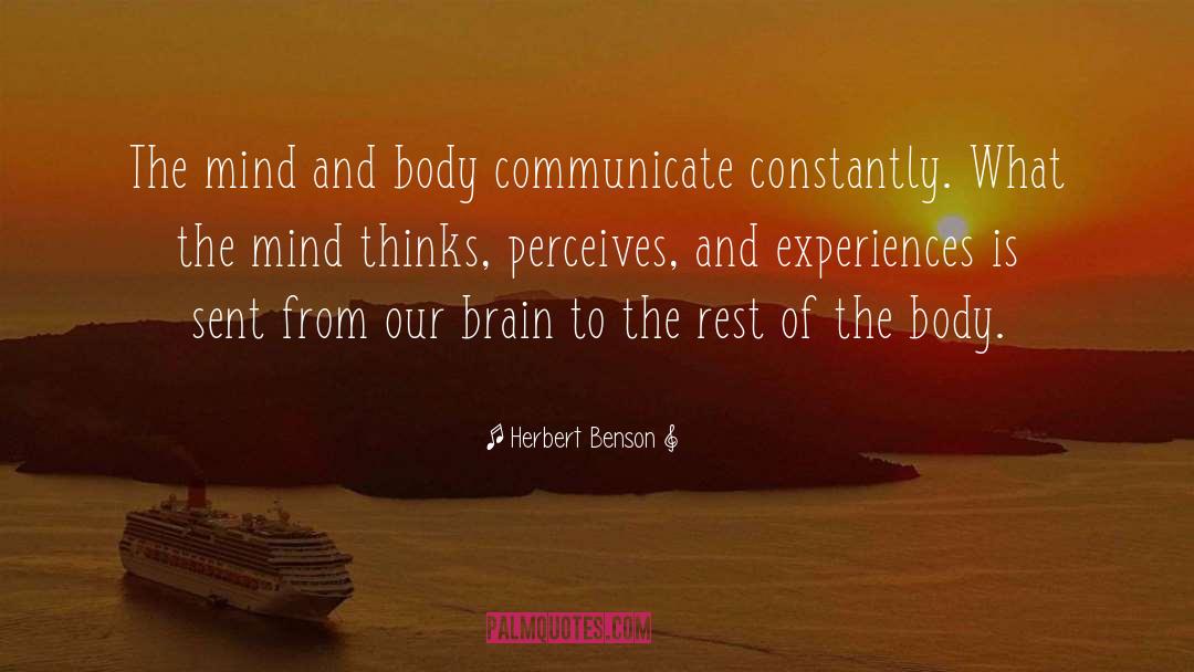 Perceives quotes by Herbert Benson