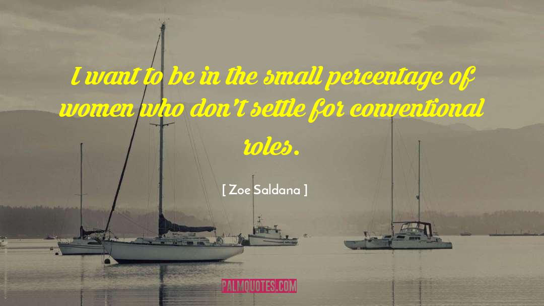 Percentages quotes by Zoe Saldana