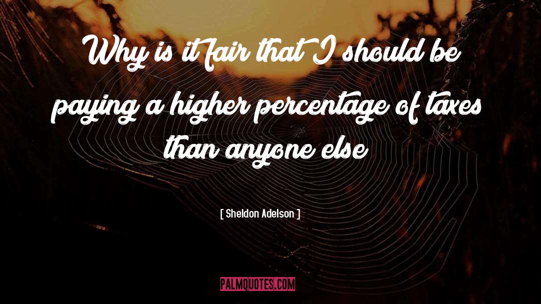 Percentages quotes by Sheldon Adelson