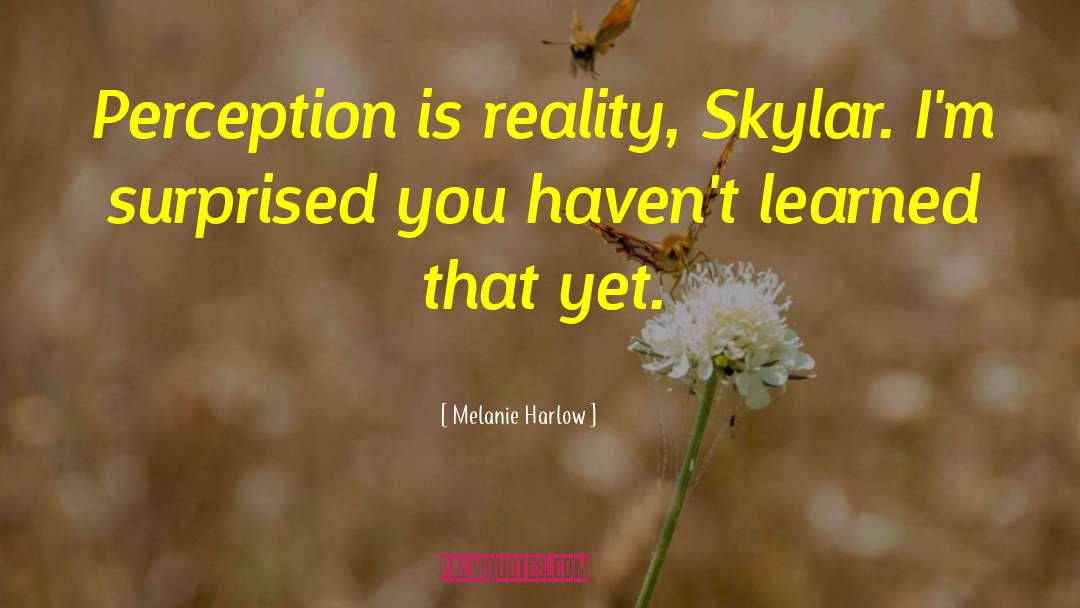 Perception Is Reality quotes by Melanie Harlow