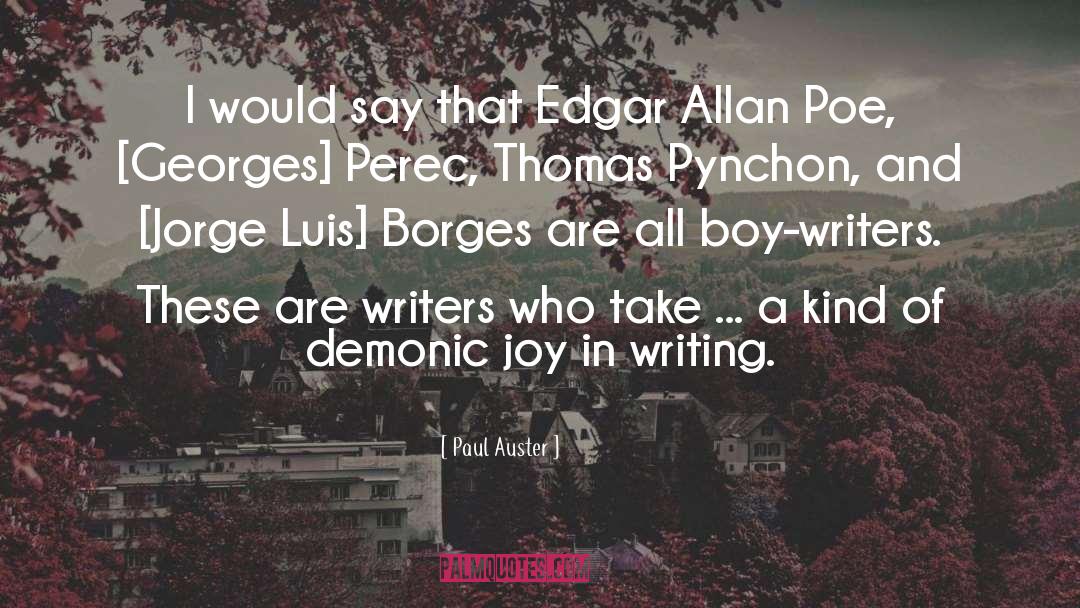 Perec quotes by Paul Auster