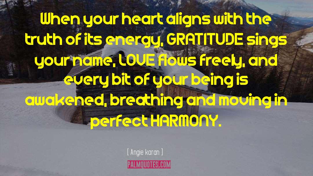 Perfect Harmony quotes by Angie Karan