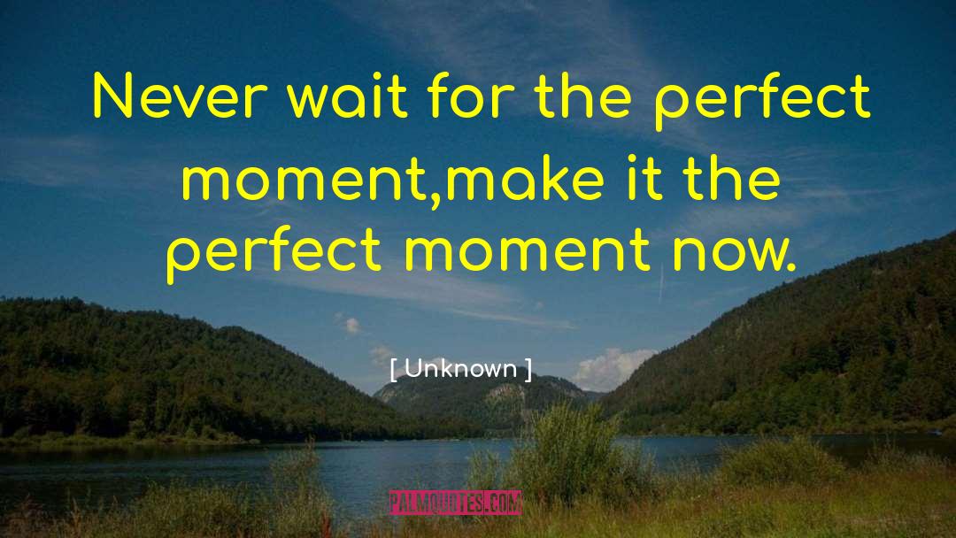 Perfect Moment quotes by Unknown