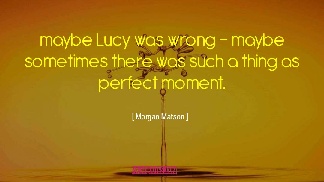 Perfect Moment quotes by Morgan Matson