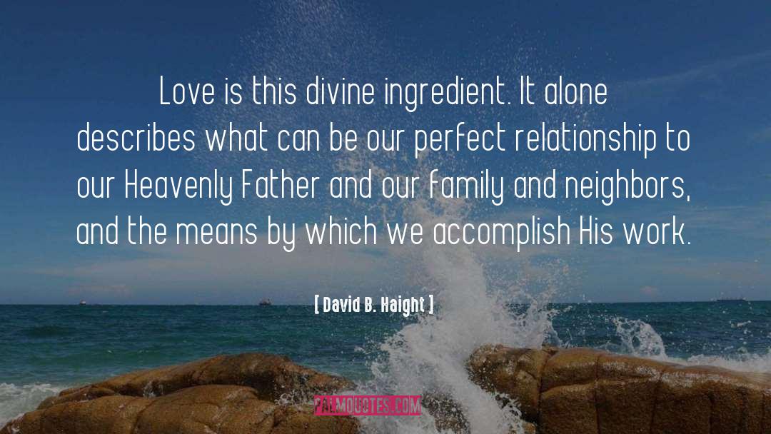 Perfect Relationship quotes by David B. Haight