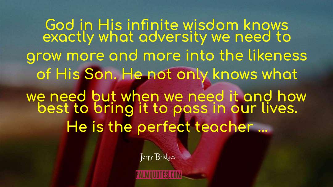 Perfect Teacher quotes by Jerry Bridges