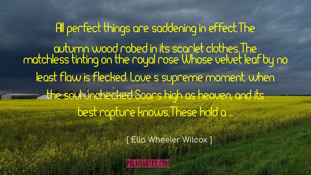 Perfect Things quotes by Ella Wheeler Wilcox