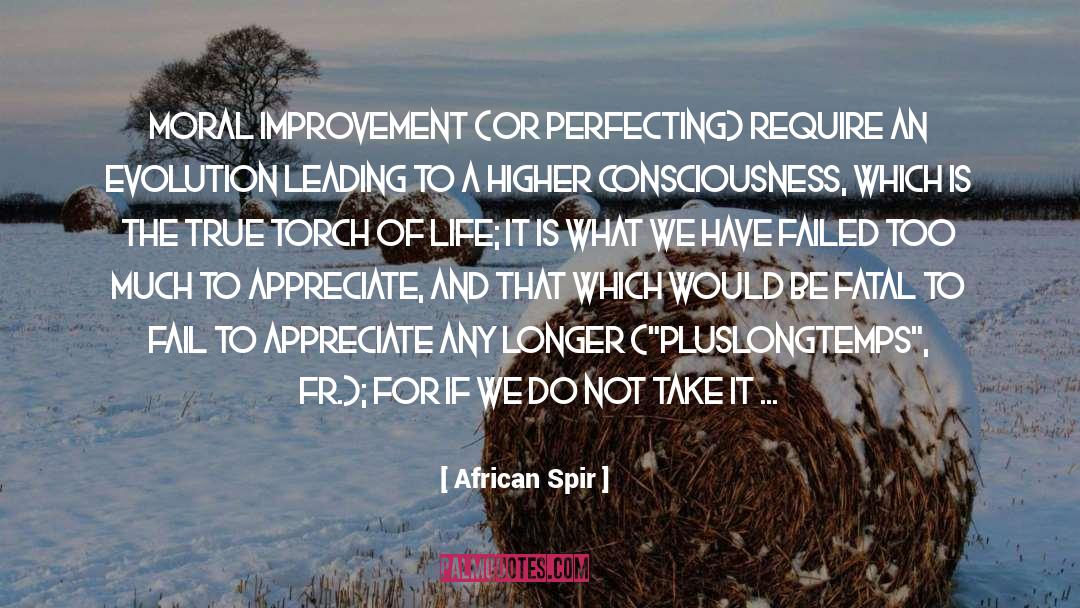 Perfecting quotes by African Spir