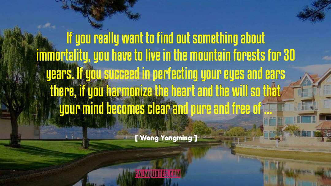 Perfecting quotes by Wang Yangming