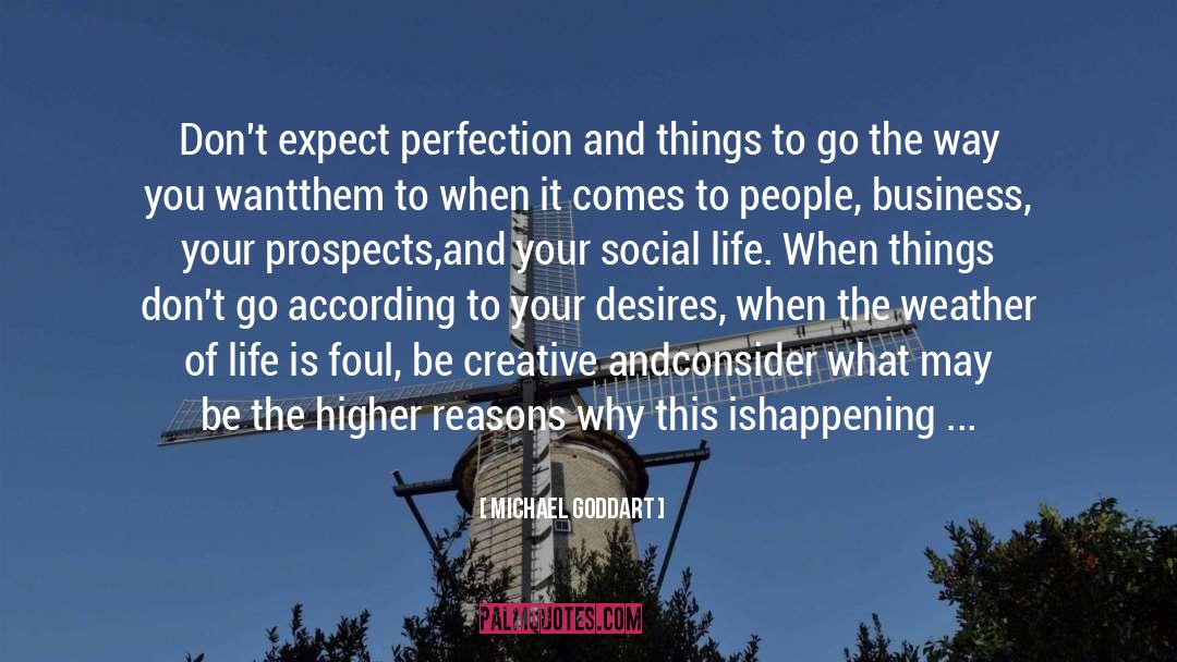 Perfection quotes by Michael Goddart