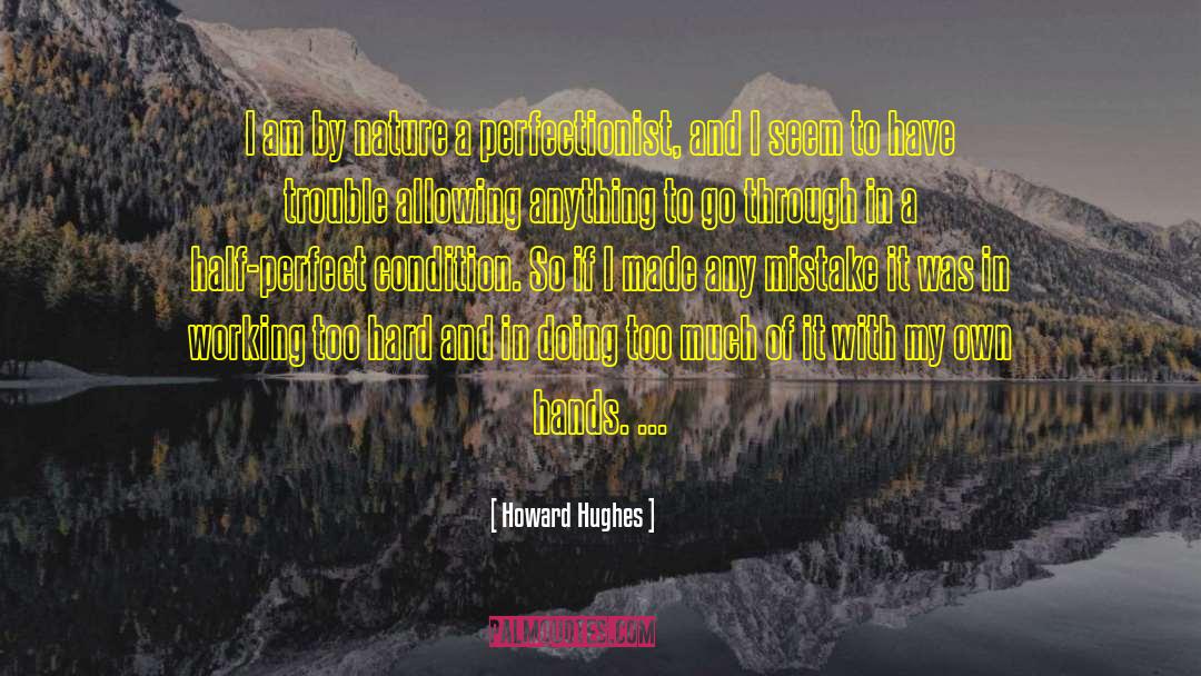 Perfectionist quotes by Howard Hughes