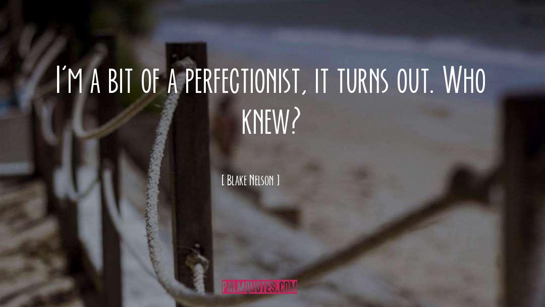 Perfectionist quotes by Blake Nelson