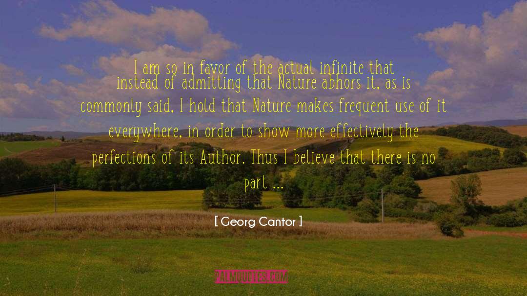 Perfections quotes by Georg Cantor