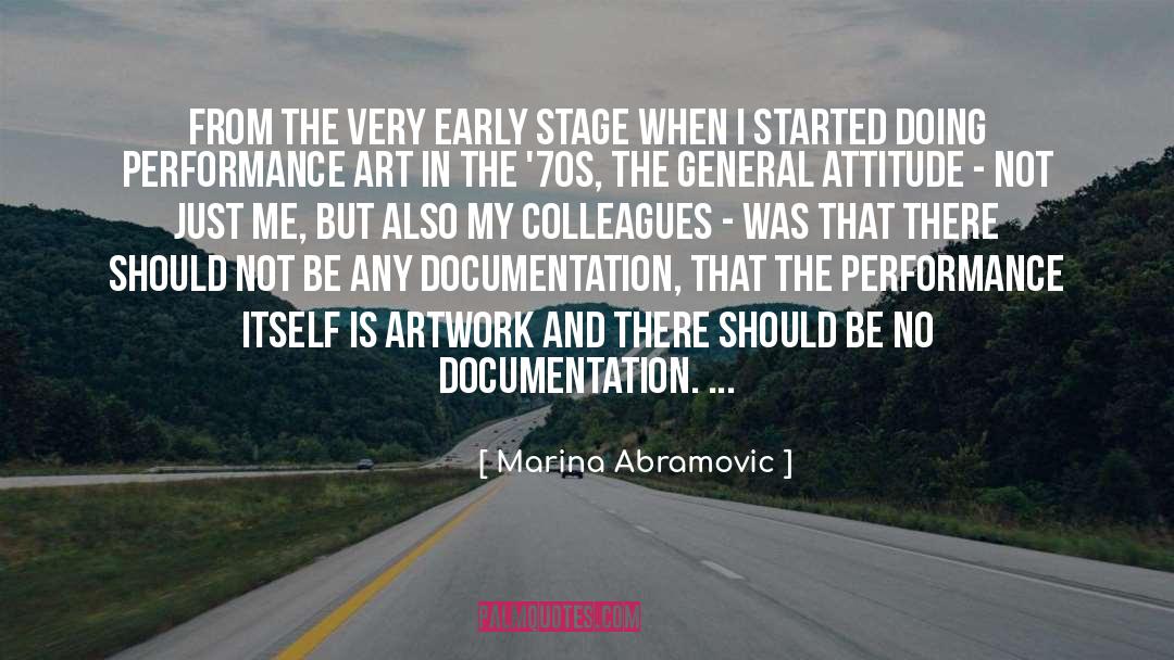 Performance Art quotes by Marina Abramovic