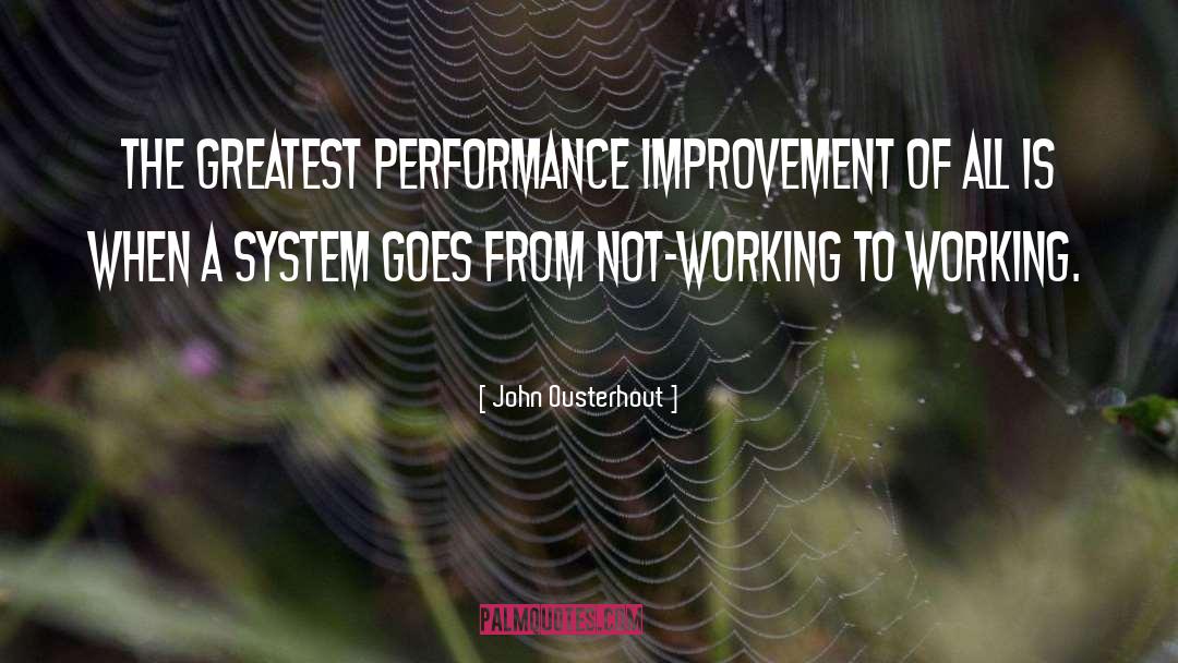 Performance Improvement quotes by John Ousterhout