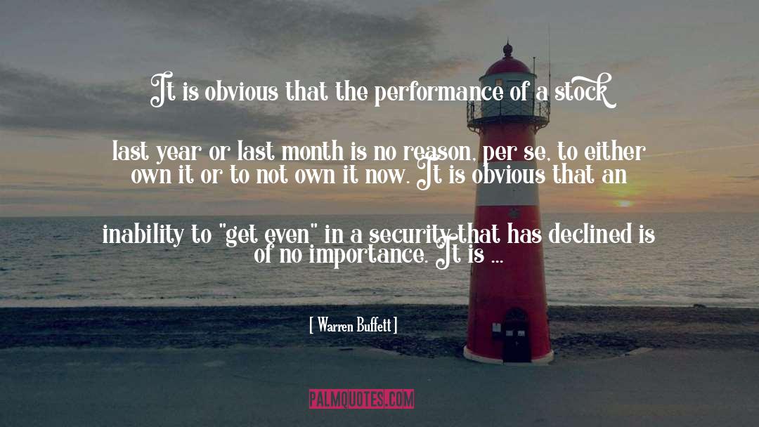 Performance Master quotes by Warren Buffett