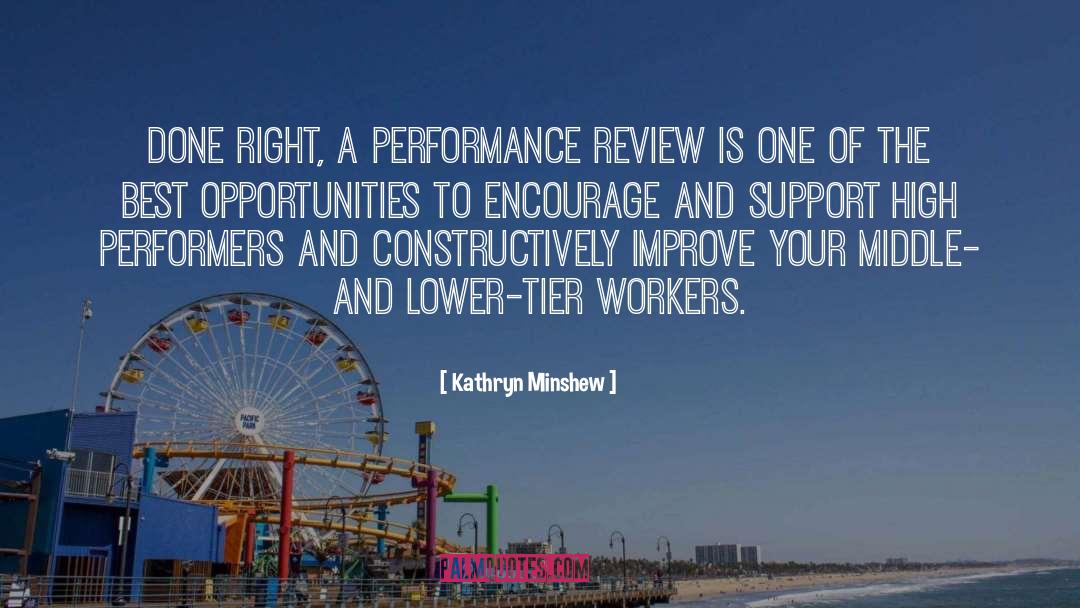 Performance Review quotes by Kathryn Minshew